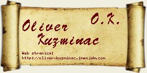 Oliver Kuzminac vizit kartica